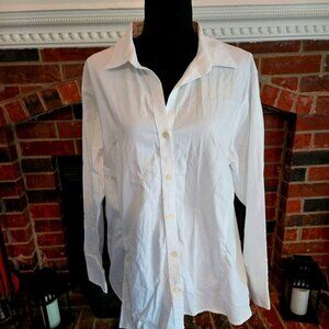 Eddie Bauer Wrinkle Resistant White Button Up. The PERFECT white shirt for work.